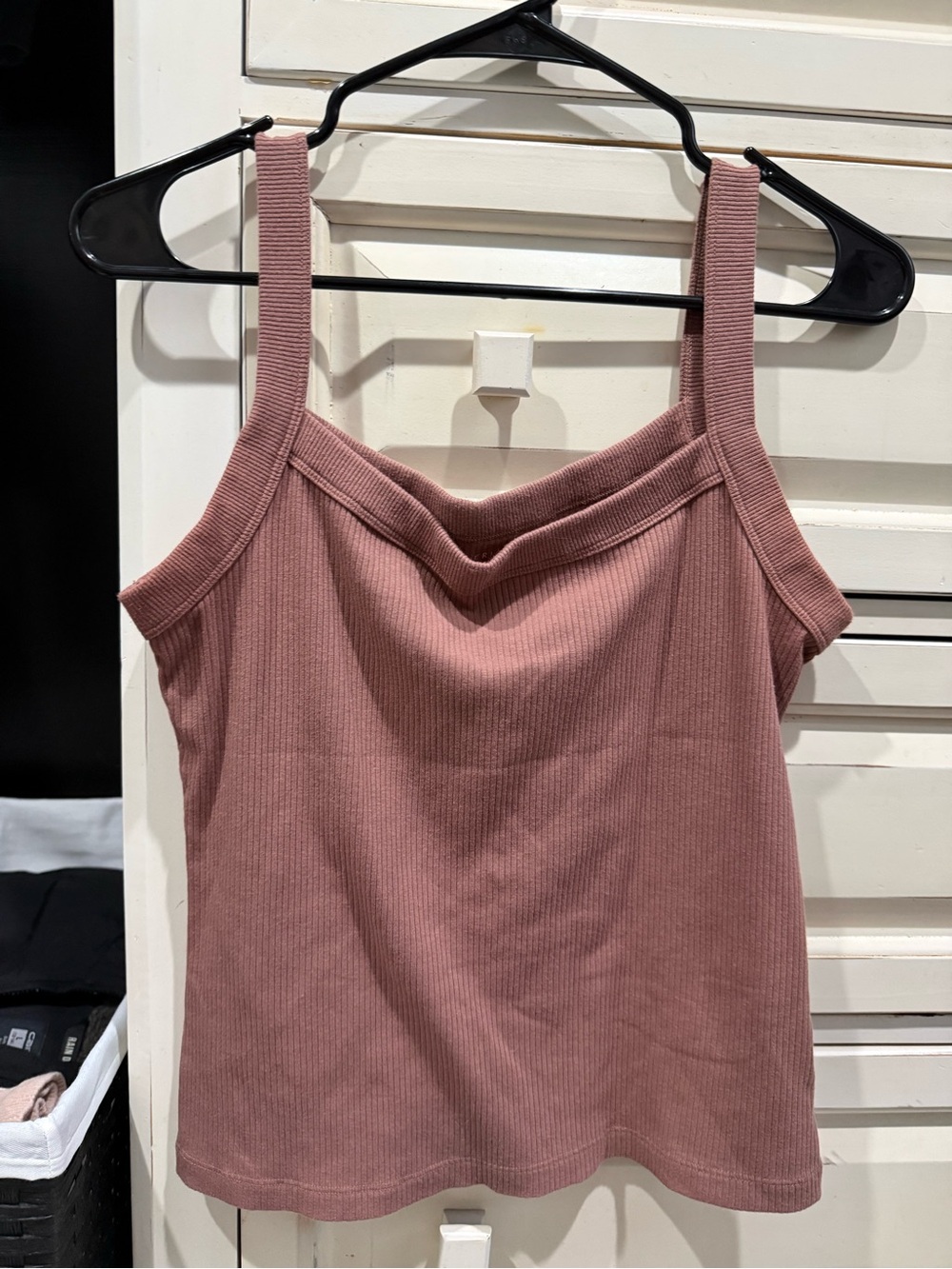 American Eagle Outfitters Mauve Ribbed Cowl Neck Tank